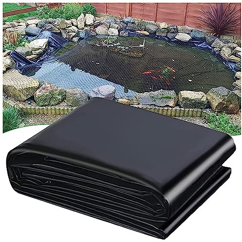 Vetris HDPE Pond Liner 2x2m 4x8m 5x6m 6x10m 10x10m Heavy Duty Pond Liners For Koi And Fish Pools, Flexible Impermeable Garden Pool Membrane, Easy Cutting(Size:4x7m(13x23ft))
