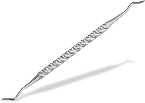 Kleiner Eckenheber Fußpflege Edelstahl Instrument mit langen feinen Enden | Nagelheber Nagelpflege Doppelinstrument Pediküre-Instrument 11 cm
