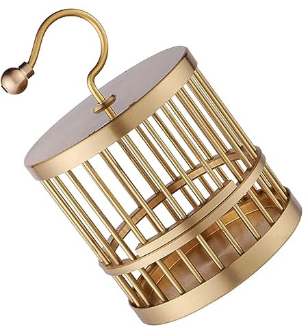 OFFSCH Messing Vogelkäfig Dekoration Retro Käfigform Figur Home Office Schreibtisch Ornament Vintage Zimmer
