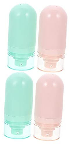 Ipetboom 4 Stück Lotionsflasche Terrarien Tragbares Shampoogerät Kunststoff-Terrarium Airless-kosmetikflasche Reiselotionflaschen Glasbehälter Reisespender Abs Vakuum Reiseartikel Reisen