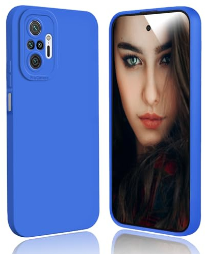 DESSEN Funda para Xiaomi Redmi Note 10 Pro 4G Capa - Silicona Carcasa Antigolpes Protector Camara Móvil Case Cover Suave Delgada Bumper Anti-Huellas, Azul Oscuro