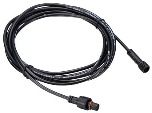 PATIKIL Cavo di Prolunga a 2 Pin 9,84 Piedi 22Awg per Strisce Led Nero | Connettore Impermeabile Ip67, con Maschio e Femmina Su Entrambe Le Estremità