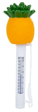 Cofan Termómetro Flotante con Diseño de Piña para Piscinas | Lectura Precisa en °C y °F