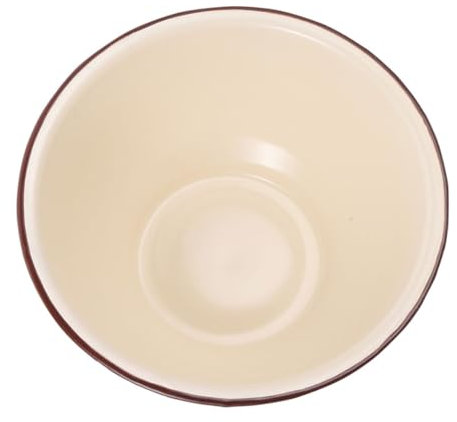 VINTORKY Emaille Schale Retro Vertieftes Nahrungsschüssel Großes Fassungsvermögen Kochen Mischen Salat Aufbewahren Obst Waschen Traditionell Chinesisch Stil Schmalzölbecken Suppenschüssel