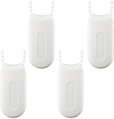 QLEUIFT Schnurgewicht Ersatz Jalousien Anhänger Kettenbeschwerer für Rollos Sicherheitsgriff Spannvorrichtung Lamellenvorhängen und Kettenzugjalousien für Jalousien oder Schatten Weißer, 4 Stück