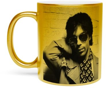 Fabulous Gold mug made of chromed ceramic - Funk Pop Star Celebrite Singer Glasses - 11oz