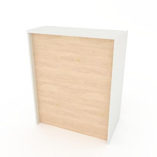 DUÓFIC MOSTRADOR de Recepción y Oficina. Fácil Montaje. 80X105X50CM Laminado con Frontal. Disponible en varios colores. Fabricado en españa. (Haya)