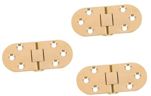 HOMSFOU 3St Klapp scharnier Vorrichtung Wohnung Hardware Schlüssel über klapptisch scharnier mode design tor für Möbel Nähmaschinentisch Kupfer Golden