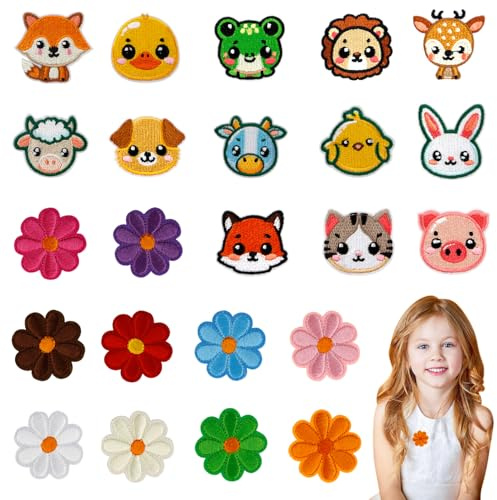 25 Stück Bügelflicken Kinder Flicken Zum Aufbügeln Patches Aufbügel Bügelbilder Für Textilien Aufbügelflicken Aufnäher Kinder Applikationen Zum Aufnähen Bügelsticker Für DIY T-Shirt Jeans Taschen Mütz