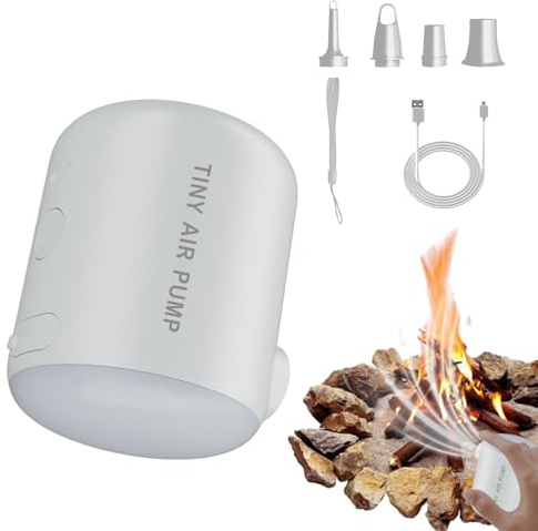 Pompa elettrica per gonfiabili, pompa ad aria elettrica, per piscina, ricaricabile con luce, mini pompa elettrica ricaricabile, gonfiatore elettrico ricaricabile per gonfiare