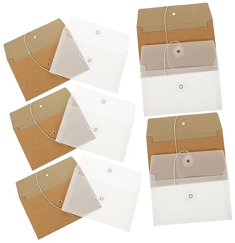 HOMSFOU Enveloppes D'invitation de Mariage en Papier Translucide, Lot de 10 Set de Set de Pièces, Finition Lisse et Légère, pour Cartes et Emballages Élégants