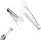 2 Pcs Kitchen Tongs,304 Stainless Steel Easy to Clean-Food Cooking Tongs,Frying Tong Utensils,Sturdy Resistant,Kitchen Gift,for Barbecue,Salad,Grilling,Cake Tongs for Serving(Silver,9Inch)