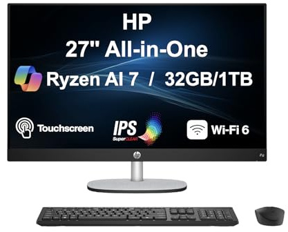HP 27 AI PC All-in-One 27 Touchscreen IPS FHD Display