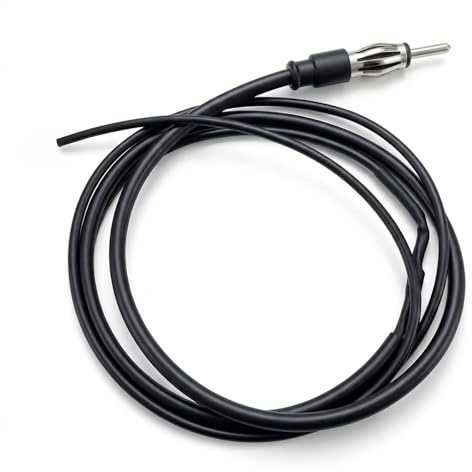 STUDIOFINIX 1.3M Marine Radio Antenna, Waterproof Dipole Hideaway FM Antenna No Drilling Easy Install for Car Boat ATV UTV, Black