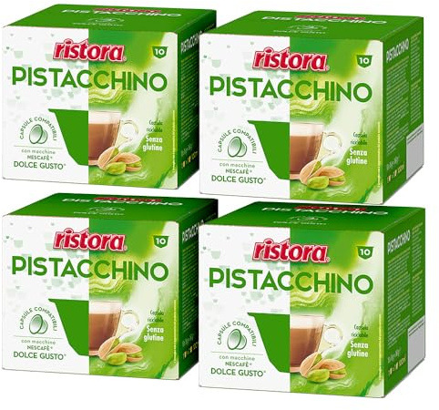 Set 40 Capsule Ristora Compatibili con le Macchine ad uso domestico Nescafè®* Dolce Gusto®* 40 PISTACCHINO