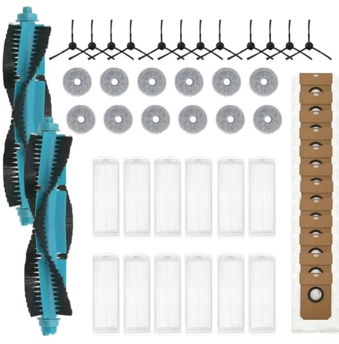 Kit completo de limpieza de 49 piezas, cepillos principales, paños de fregona, filtros para aspiradoras Cecotec para Conga 11090