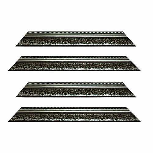 Neumann Bilderrahmen Barockrahmen 10939, ARG Silber verziert, als Zuschnitt, 70x100 cm
