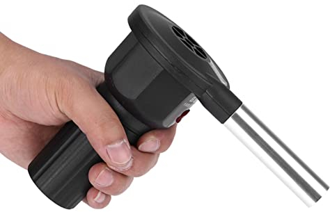 Telituny Soplador Barbacoa, Ventilador de Barbacoa Portátil Eléctrico a Batería Ventilador Manual BBQ para Acampar al Aire Libre Picnic Parrilla de Carbón Barbacoa O Viajes Cocina Herramienta