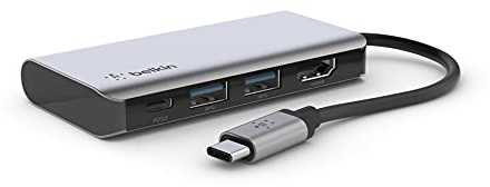 Adaptador USB-C 4 en 1 Multipuerto con HDMI y USB 3.0