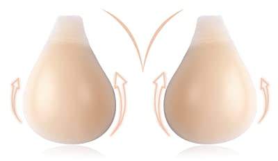 ZDQCB Reggiseno invisibilein Schiena Nuda Adesivo Silicone Reggiseno Senza Spalline Push up Copricapezzoli Adesivi Donna- Cucchiaio-M