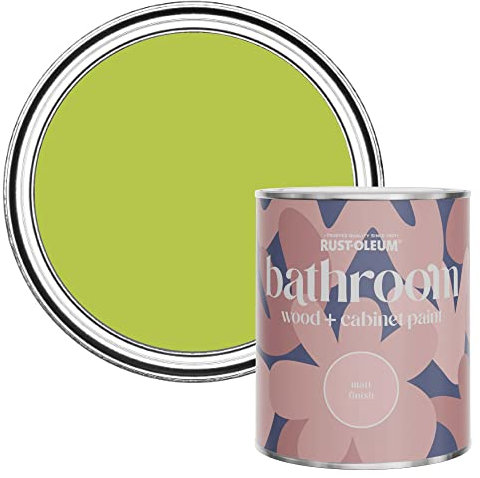 Rust-Oleum Green Moisture Resistant Bathroom Wood and Cabinet Paint in Matt Finish - KEY LIME 750ML