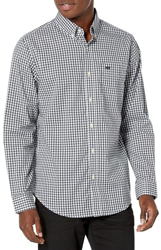 Dockers Chemise signature à manches longues pour homme, coupe classique, sans repassage, avec anti-taches, Blazer bleu marine à carreaux, Taille XL