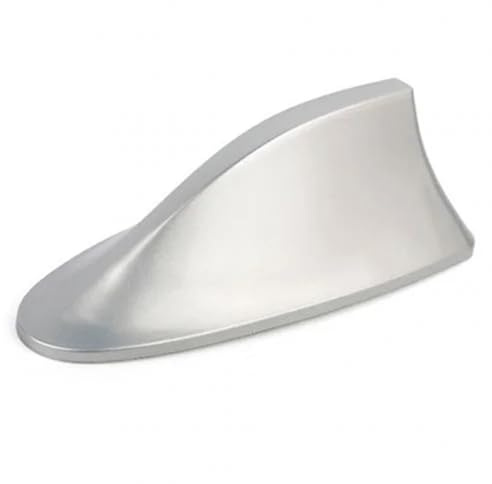 Aleta Tiburon Coche, Antena Coche Techo, Radio Auto Estilo Shark Universal. | Autoadhesiva Impermeable, Accesorios Automóvil Tuning, Dispositivo Recepción Señal Radio FM/Am SUV Camión Furgoneta. (Plata)