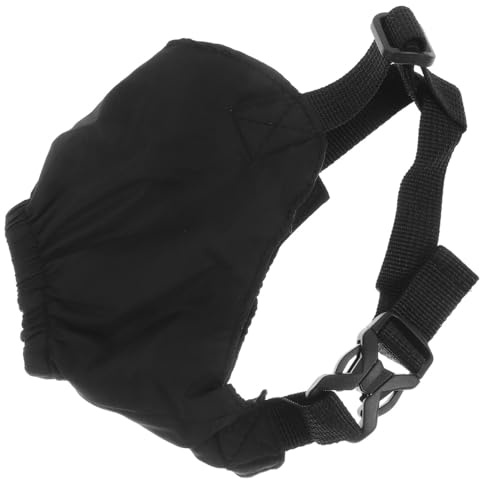 POPETPOP Eye Mask Pet Artifact Adjustable Dog Calming Mask with Breathable Nylon Black Headband for Stress Relief Car Travel Bathing and Grooming