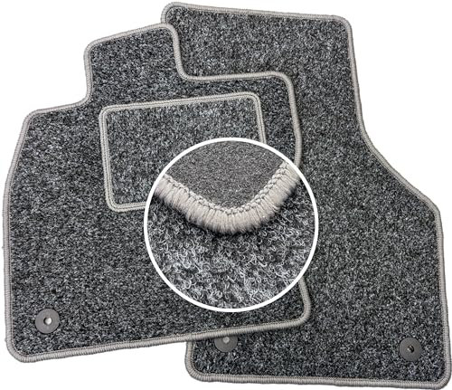 Velours VORNE Fußmatten Anthrazit LUX für Nissan MICRA K12 (2003-2010) 2-teilig