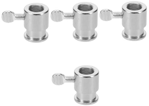 Amosfun 4 Pièces Accessoires Douille De Rôtissoire Arrêt De Tige De Tournebroche Bouchon De Tige De Broche Arrêts De Broche Réutilisables Gril Rôtissoire Fer Plaqué avec du Chrome Silver