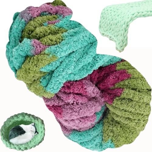 SDNAM Dicke Wolle Garn 250g Sperrige Armstricken oft Arm Knitting XXL Grobstrick Weiches Wollgarn zum Häkeln für Decke Perfekt zum Weben von Haustier Nest Decken(27#,5 roll(1250g))
