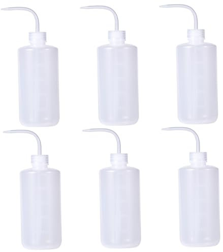 6 PCS Squeeze Bottles Plastic Squeeze Dispensers 500ml Squeeze Bottle with Measurements Squeezy Bottles with Nozzles Portable Squeeze Bottles for Liquids Medical Irrigation Squeeze Squeeze Bottles