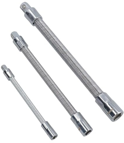 Flexible Flexi Extension Bar Adapter Set for Sockets Mixed Drive 1/4 – 1/2in 3pc