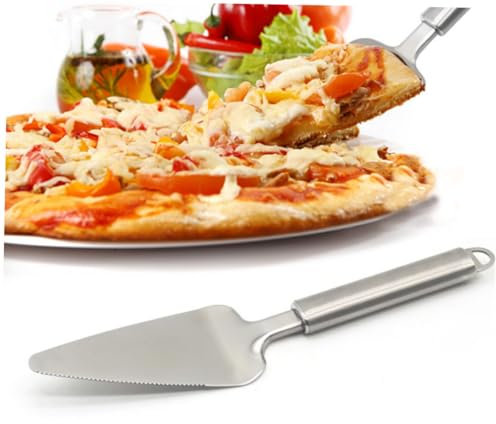 IMIKEYA Edelstahl Tortenheber Mit Glattem Griff Server Und Kuchen Pizzaschneider Spülmaschinenfest Für Feine Backwaren Wie Quiche Und Lasagne Geeignet