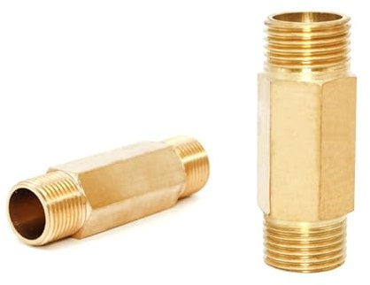 1pc All Copper 1/8 1/4 3/81/2 Hexagonal Male Thread Extend Joint Connecting Rod Extension Copper Joint Fittings RUAJOGYNVM(1l8)