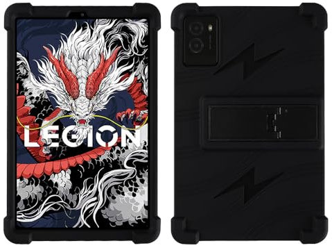 FKQLH Hülle für Lenovo Legion Y700 2025, Stand Silikon kinderfreundliche Stoßfest Schützend Abdeckung Hüllen für Lenovo Legion Y700 8,8 Zoll Gen 3 Tablet 2025 TB-321FU, Schwarz