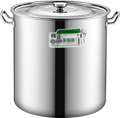 GXXINGIN Suppentopf, Gastronomie/Haushalt Dicker 304 Edelstahl Großer Suppentopf mit Deckel, Kochtopf, für Gasherd/Induktionsherd (20-90L) Suppentopf (Size : 30L)