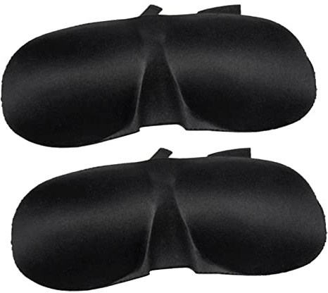 Mikikit 2piezas Máscara De Ojos Para Dormir Cómoda Material Suave Para Viajes Nocturnos Vendas Para Ojos Negras Unidades