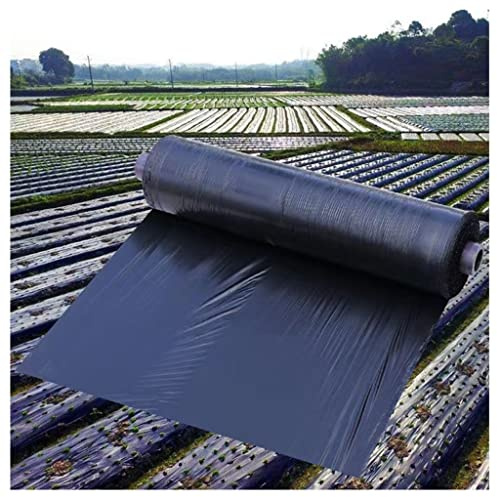 Pellicola di plastica nera larga 0,8 m 0,01 mm di spessore per la coltivazione di ortaggi, diserbo e crescita delle piante, lunghezza 20 m foglio di plastica agricola