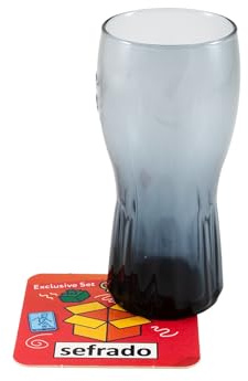 sefrado Bundle Exclusiver Untersetzer kompatibel mit 1 x Cola Glas Schwarz - McDonalds 2020 - Sammel Gläser
