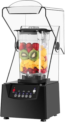 Licuadora comercial Quiet Shield de 2200 W profesional para triturar hielo, batidos, batidos en la cocina