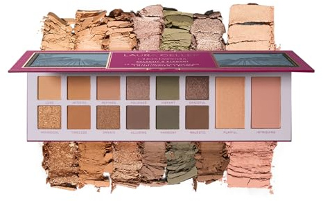 Laura Geller Beauty Laura's Essentials Eclectic & Elegant Eyeshadow and Face Palette - Includes Eyeshadows, Blush, and Highlighter for Easy Full Face Makeup For Mature Skin and All Skin Tones