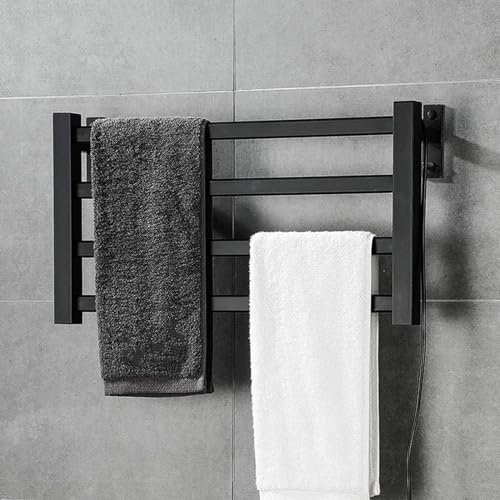 Scaldasalviette da parete 220 V, scaldasalviette elettrico, 4 bar, salvaspazio, design moderno per un comfort accogliente