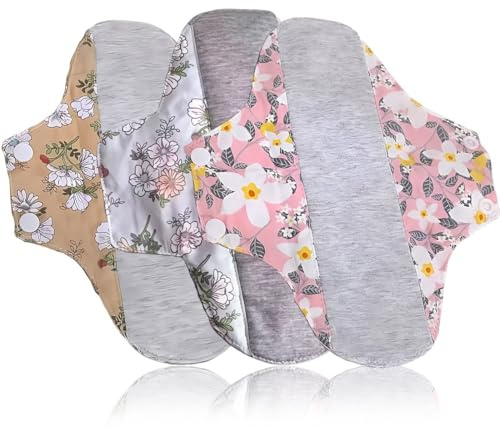JYNXOR 3 Pcs Serviettes Hygiéniques Lavables Réutilisables 23 Cm,Protege Slip Femme,Protège-Slips En Bambou Antibactérien, Serviette Post Partum, Serviette Hygiénique Maternité, Heavy Flow Night