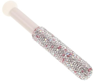 Hohopeti Mushroom Makeup Applicator Concealer Brush Plastic and Sponge Material with Rhinestone Handle Small Drumstick Shape for Precise Powder Control and Effortless Blending, for Face