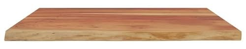 Eleganz Piano in legno massello di acacia con bordo dell'albero, 90 x 80 x 3,8 cm, superficie naturale per scrivania e tavolo da pranzo, durevole ed ecologico