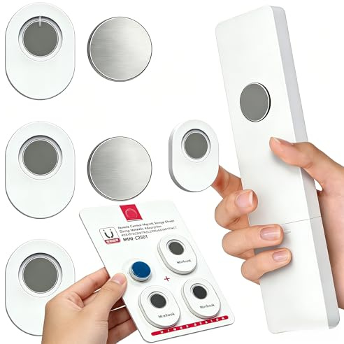 2026 Soporte magnético para mando a distancia de pared, 3 unidades, soporte magnético para mando a distancia, fuerte soporte magnético autoadhesivo para accesorios de TV y mandos a distancia de