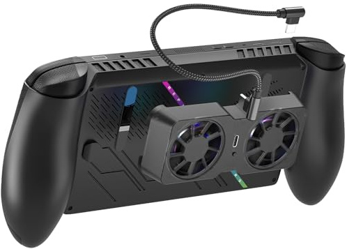 Generico Ventola di raffreddamento a 3 velocità Steam Deck per ROG per Ally X e per Legion Go – 6000 giri/min, 45 mm, ventola magnetica con velocità regolabili e supporto integrato