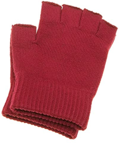 Novawo Damen Fingerlose Handschuhe aus Wollmischung warme Armstulpen