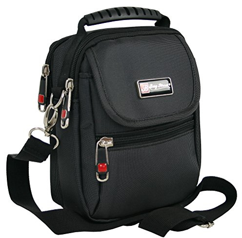 BAG STREET INTERNATIONAL Bag Street – Kleine Umhängetasche für Herren – Umhängetasche Herren Schwarz Crossover-Tasche Auch als Gürteltasche tragbar, Schwarz, Klein